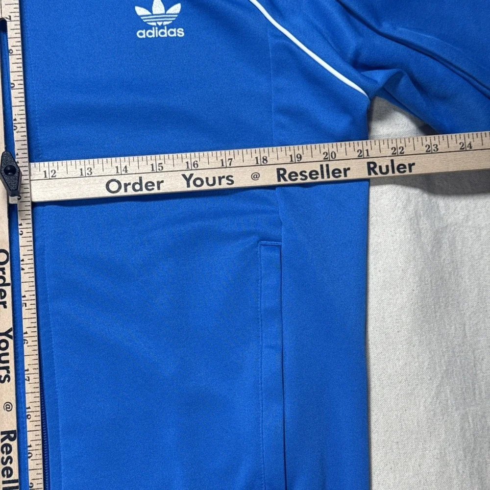 adidas Vintage Men's M Blue/White 2-Pc Tracksuit Full Zip Jacket & Pants